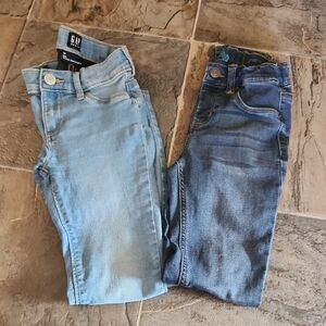 Girls 10 Slim Jean Lot GAP And Therebouts